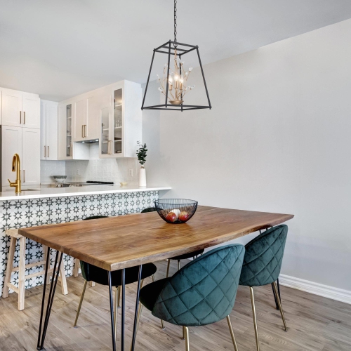 Modern 3-Light Lantern Geometric Crystal Chandelier for Dining Room