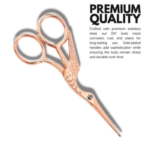 Arolly Retro Style 5.51" Embroidery Scissor with Sharp Blades, Multi-purpose Small Sewing Scissors for Art and Needle Work, Cutting Tools