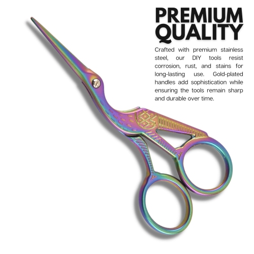 Arolly – 5.51 Ciseaux à broder de style rétro avec lames aiguisées, petites ciseaux de couture tout usage pour le travail d’art et d’aiguilles,