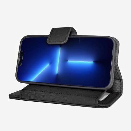 iPhone 14 Pro Max Wallet Case with MagSafe, Black - Sunset Blvd