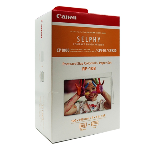 3 Unit Canon RP-108 High-Capacity Color Ink/Paper Set for SELPHY CP910 Printer