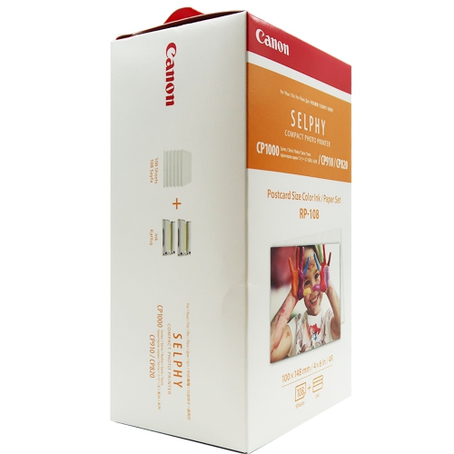 3 Unit Canon RP-108 High-Capacity Color Ink/Paper Set for SELPHY CP910 Printer