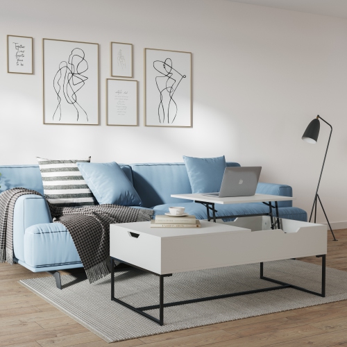 CorLiving LFF-650-C White Lift Top Coffee Table