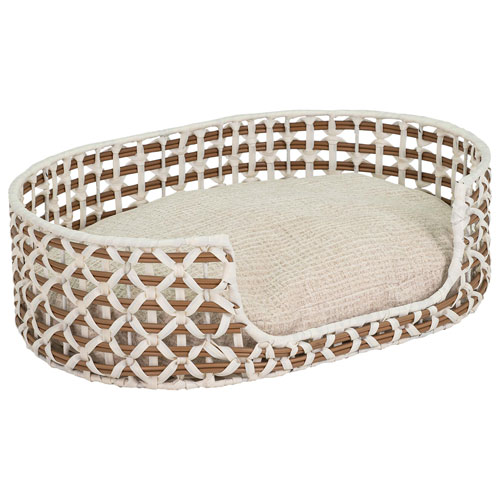 Bowser & Meowser Oval Resin Wicker Pet Bed