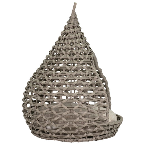 Bowser & Meowser Teardrop Resin Wicker Pet Bed
