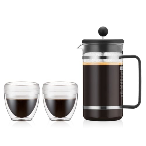 Cafetière en plastique noir de 1 L à distributeur d’eau chaude incassable de 110 V Bistro de Bodum
