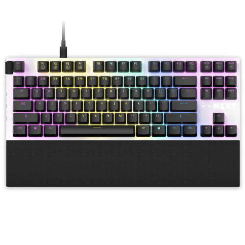Image 1 of 4.. NZXT Keyboard KB-1TKUS-WR Keyboard Tenkeyless White ANSI Retail