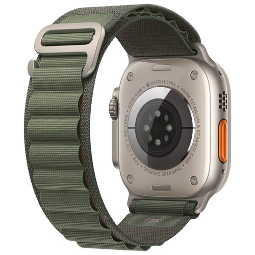 Open Box - Apple Watch Ultra (GPS + Cellular) 49mm Titanium Case with Green  Alpine Loop - Large