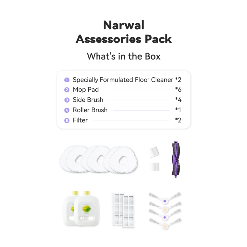 Narwal Accessories Pack for Narwal Freo Versatile Self Mop Clean Robot