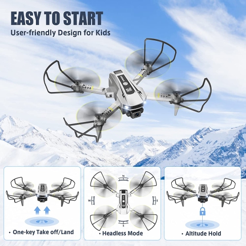 S2 Mini Drone with Camera for Kids, 1080P HD FPV Helicopter Drone Cool Toys Gifts for Teenage Boys Girls, RC Camera Drone with Altitude Hold, Gravity Control,3D Flips, Headless Mo