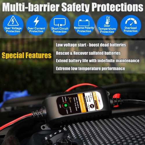 MOTOPOWER MP00205A 12V 800m Automatic Battery Charger