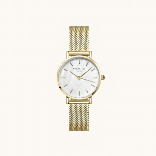 ROSEFIELD  Small Edit Mesh Watch In Gold