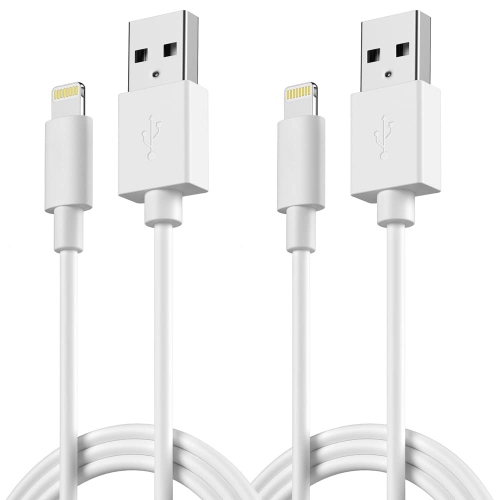 2 Pack] 1m Câble Chargeur iPhone certifiés MFi Apple, Cordon de