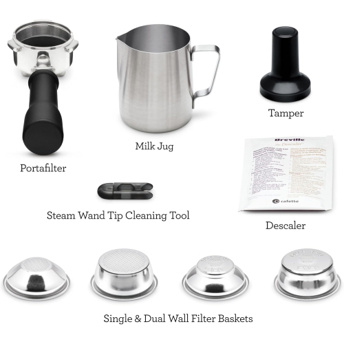 BREVILLE BAMBINO ESPRESSO MACHINE 47 fl. oz, Stainless steel