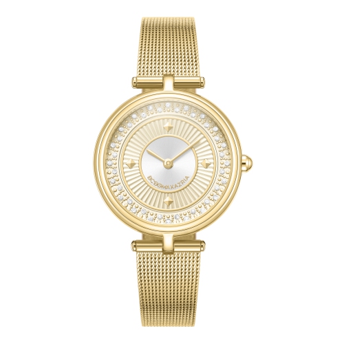 BCBGMAXAZRIA Glitz Watch With Mesh Bracelet