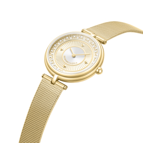 BCBGMAXAZRIA Glitz Watch With Mesh Bracelet