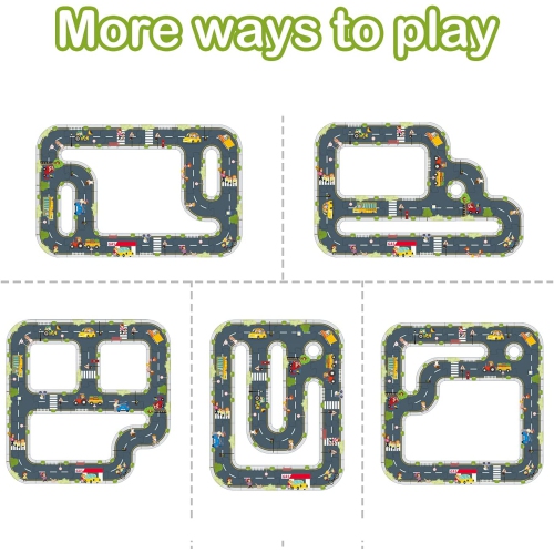 TOOKYLAND City Roads Floor Puzzle - 21pcs - Interactive Street Puzzle, for Kids Ages 3+