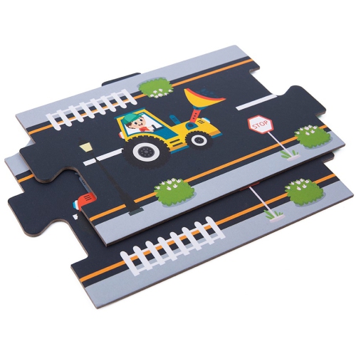 TOOKYLAND City Roads Floor Puzzle - 21pcs - Interactive Street Puzzle, for Kids Ages 3+