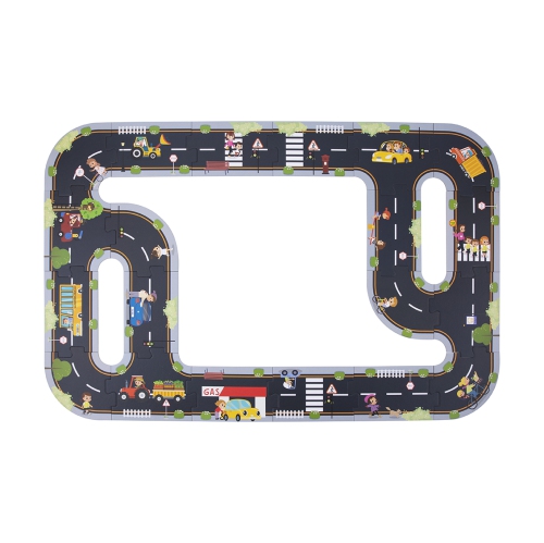 TOOKYLAND City Roads Floor Puzzle - 21pcs - Interactive Street Puzzle, for Kids Ages 3+