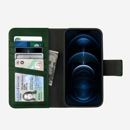 iPhone 13 Pro Max Wallet Case with MagSafe, Green - 5th Ave