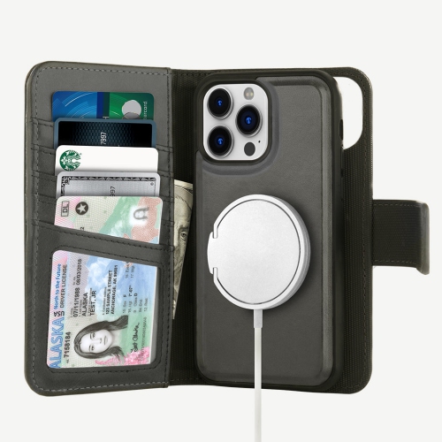 iPhone 13 Pro Max Wallet Case with MagSafe, Grey - 5th Ave