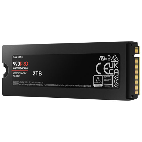 Samsung 990PRO 2TB NVMe PCI-e Internal Solid State Drive with Heatsink - Optimized for PS5