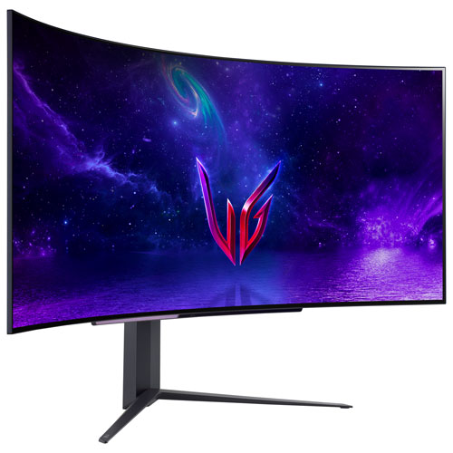 LG UltraGear 45" QHD 240Hz 0.03ms GTG Curved OLED G-Sync Gaming Monitor (45GR95QE-B) - Black