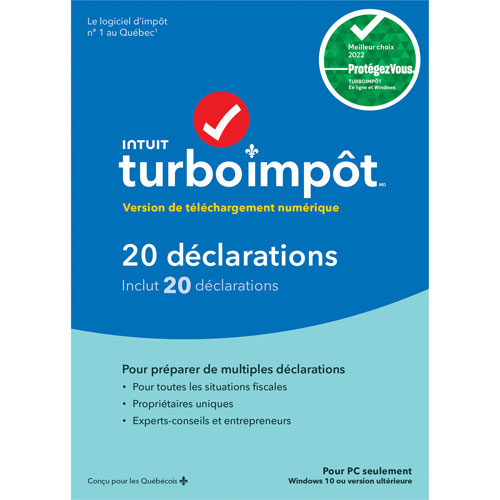 TurboImpôt 2022 - 20 Returns - French - Digital Download