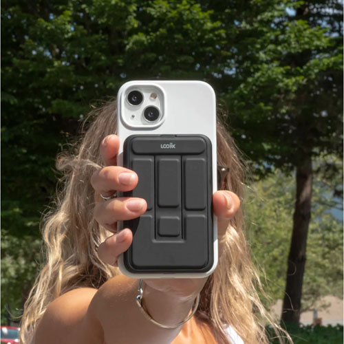 Chargeur portable USB-C de 5000 mAh Piston Power Stance de LOGiiX avec MagSafe - Noir