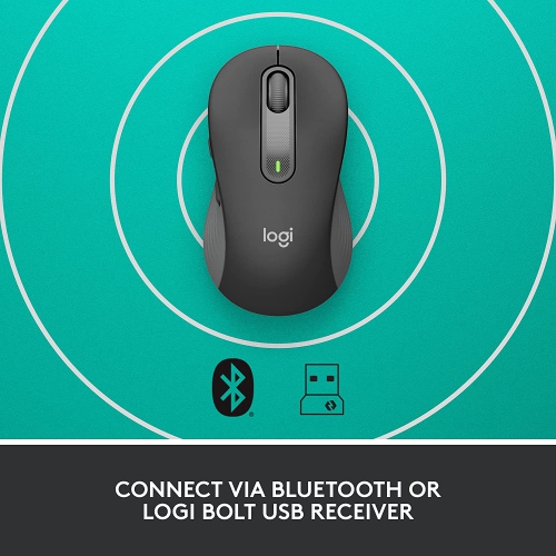 Refurbished Logitech Signature M650 L Full Size Wireless Mouse - For Large Sized Hands, Silent Clicks