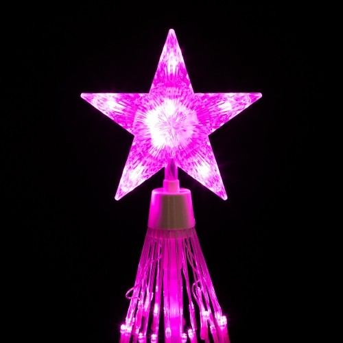 LED Lighted Show Cone Christmas Tree Outdoor Decoration - 4' - Pink