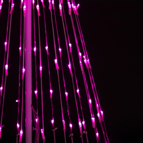 LED Lighted Show Cone Christmas Tree Outdoor Decoration - 4' - Pink