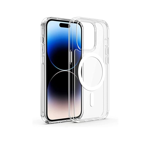 Yodha Fusion Magnetic Compatible with iPhone 14 Pro Max Crystal Clear Shockproof Bumper Cover Compatible with MagSafe (Not Yellowing)