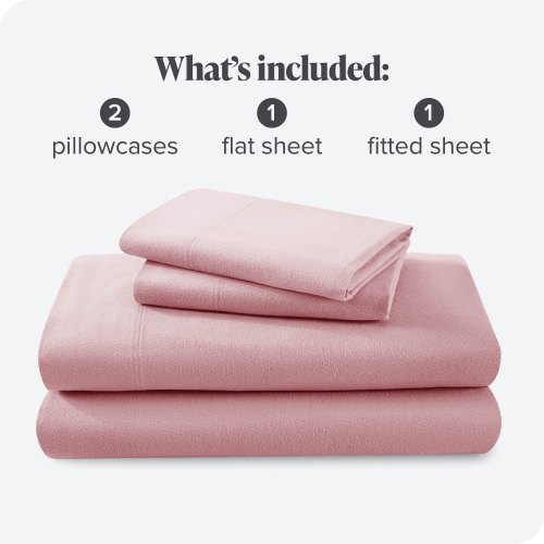 Bare Home Flannel Sheet Set 100% Cotton, Velvety Soft Heavyweight - Double Brushed Flannel - Deep Pocket