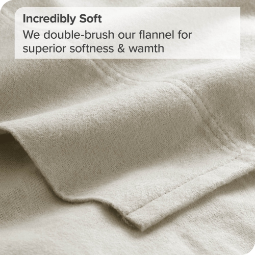 Bare Home Flannel Sheet Set 100% Cotton, Velvety Soft Heavyweight - Double Brushed Flannel - Deep Pocket