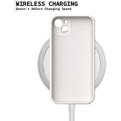 iPhone 14 Plus Fashionable Designer Bear Silicone Case with Full Body Protection in White Color