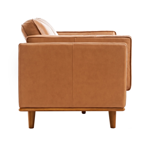 Valencia Artisan Top Grain Leather Loveseat, Cognac