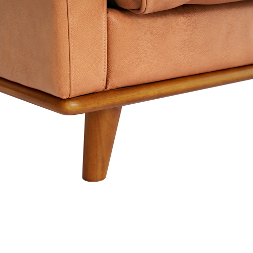 Valencia Artisan Top Grain Leather Loveseat, Cognac