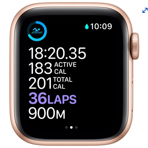 Apple Watch Series 6 (GPS) 40mm Gold Aluminum Case with White Sport Band by APPLE - Refurbished condition - Image 3