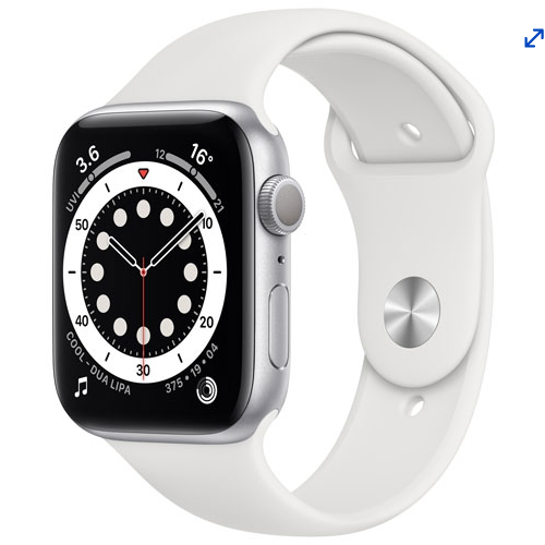 Refurbished - Apple Watch Series 6 (GPS) 40mm Silver Aluminum Case with White Sport Band