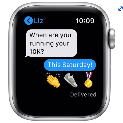 Refurbished - Apple Watch Series 6 (GPS) 40mm Silver Aluminum Case with White Sport Band