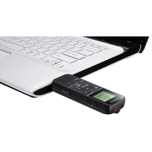 Enregistreur vocal numérique mono 4 Go de Sony | Avec USB intégré - - Nouveau - Noir