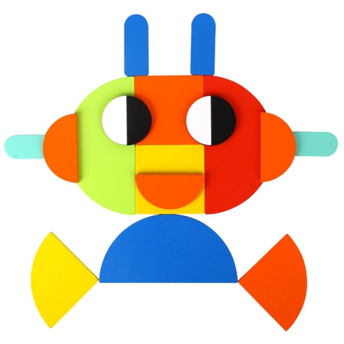 TOOKYLAND Casse-tête de Formes Géométriques en Bois - 55 pcs - Cartes de Référence Incluses, 3 Ans +