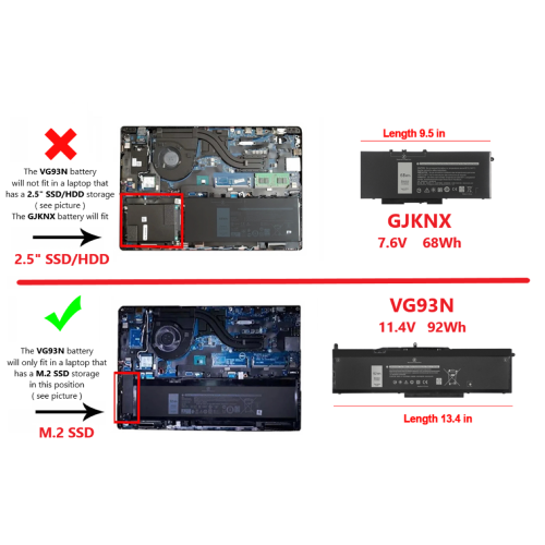 New Genuine Dell Latitude 15 5580 5591 Battery 92Wh