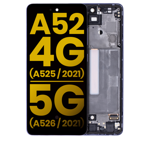 Replacement OLED Assembly With Frame Compatible For Samsung Galaxy A52 4G (A525 / 2021) / 5G (A526 / 2021) A52S 5G (A528 / 2021) (Awesome Violet) by ESOURCE PARTS - Refurbished condition - Image 2