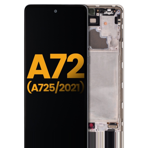 ESOURCE PARTS  Refurbished (Excellent) - Replacement Oled Assembly With Frame Compatible for Samsung A72 (A725 / 2021) (Awesome White)