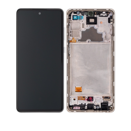 Replacement OLED Assembly With Frame Compatible For Samsung A72 (A725 / 2021) (Awesome White) by ESOURCE PARTS - Refurbished condition - Image 2