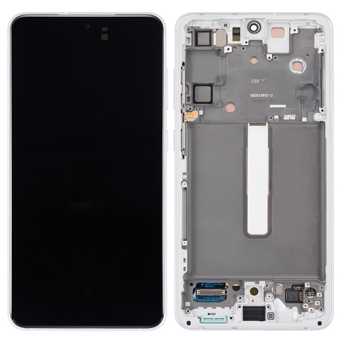 Assemblage de numériseur à écran tactile DELO + cadre pour Galaxy S21 FE 5G - Blanc - version internationale