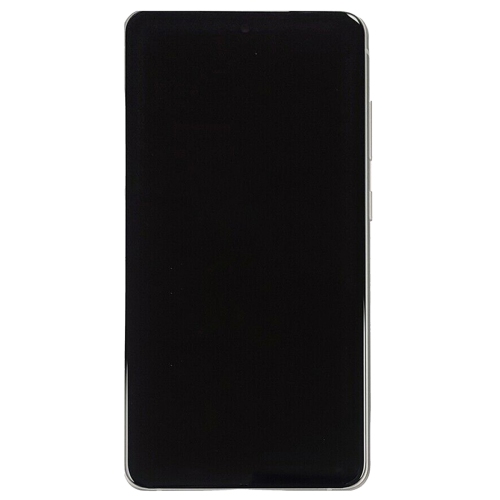 Assemblage de numériseur à écran tactile DELO + cadre pour Galaxy S21 FE 5G - Blanc - version internationale