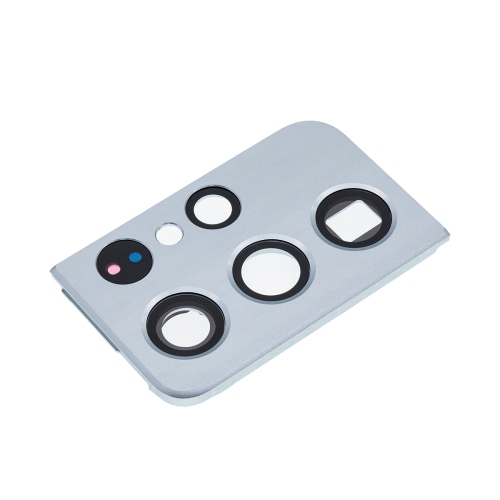 Replacement Rear Camera Glass Lens With Cover Bezel Ring For Samsung Galaxy S21 Ultra 5G - Phantom Silver